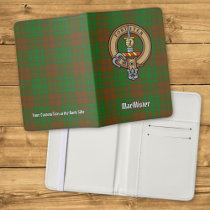 MacAlister of Glenbarr Crest over Hunting Tartan Passport Holder