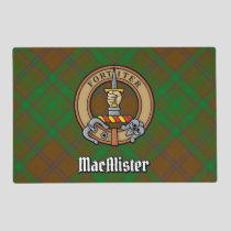 MacAlister of Glenbarr Crest over Hunting Tartan Placemat