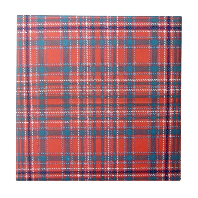 MACALISTER SCOTTISH FAMILY TARTAN CERAMIC TILE (Front)