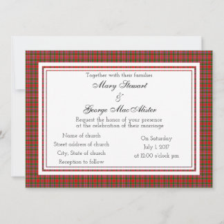 MacAlister Scottish Wedding Invitation