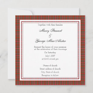 MacAlister Scottish Wedding Square Invitation
