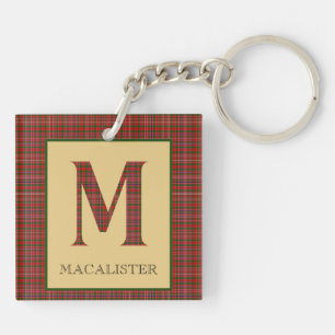 MacAlister Tartan Monogram M   Keychain