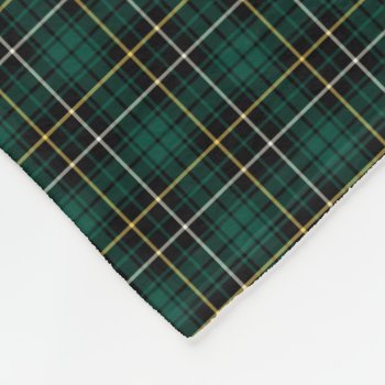 Macalpine Clan Green And Black Tartan Fleece Blanket by plaidwerx at Zazzle