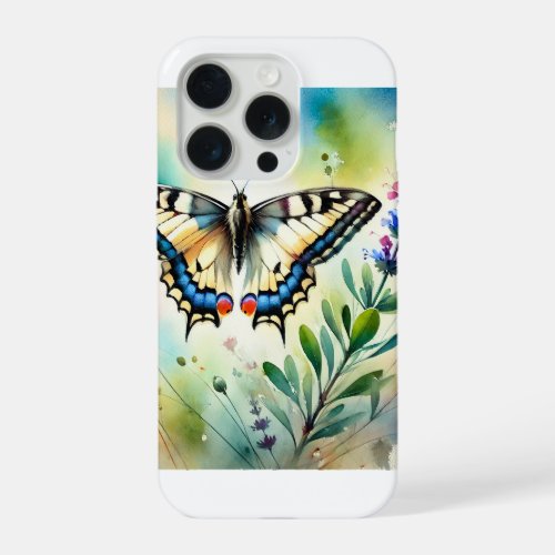 Macan Swallowtail Butterfly 250624AREF105 _ Waterc iPhone 15 Pro Case