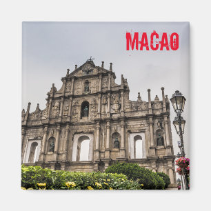 Macao Ruin of St. Paul's Church China Souvenir Magnet