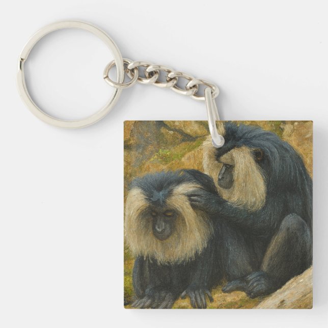 Macaque Bond – Grooming Ritual Keychain (Front)
