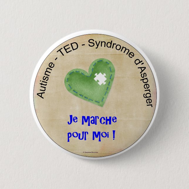 Macaron2 Je marche pour moi Button (Front)