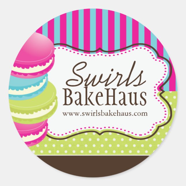 Macaron and Dessert - Packaging Stickers (Front)