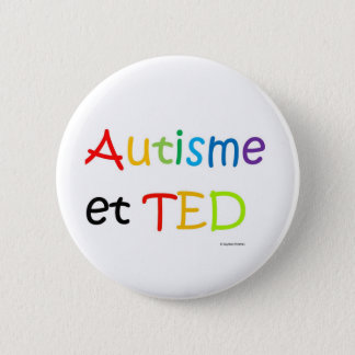 Macaron Autisme TED arc-en-ciel Pinback Button
