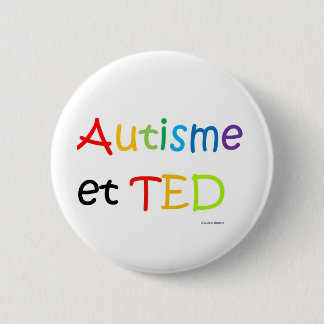Macaron Autisme TED arc-en-ciel Pinback Button
