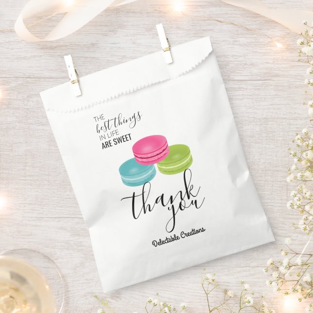 Macaron Baking Packaging Favor Bag (Clipped)
