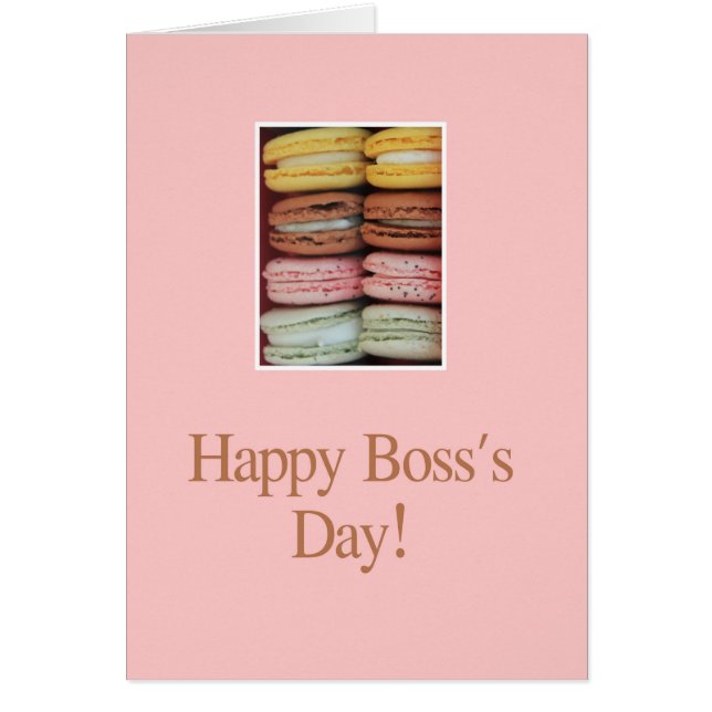 Macaron Boss's Day Card (Front)