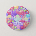 Macaron Button<br><div class="desc">Bright,  colorful,  and super sweet! Featuring one of Dollightful’s most popular dolls,  Macaron. This super cute button is sure to bring you a smile,  and maybe make you kind of hungry. Sorry about that.</div>