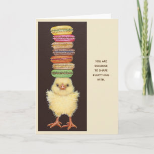 Macaron card with peep