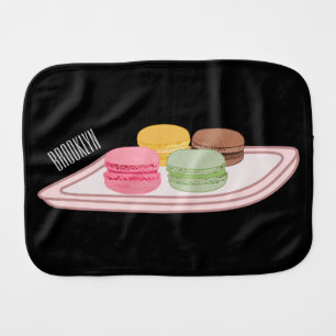 Macaron cartoon illustration baby burp cloth