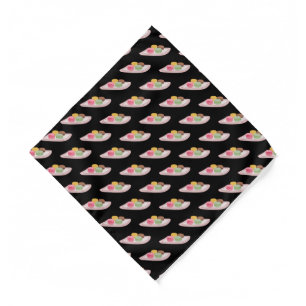 Macaron cartoon illustration  bandana