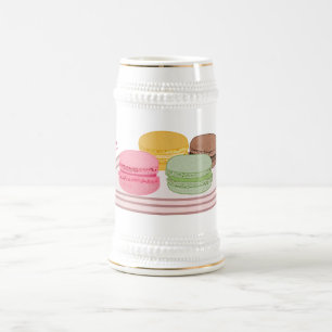 Macaron cartoon illustration beer stein