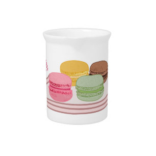 Macaron cartoon illustration beverage pitcher