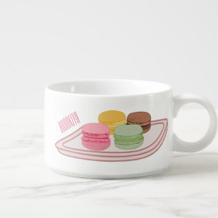 Macaron cartoon illustration  bowl