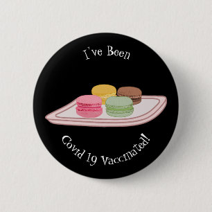 Macaron cartoon illustration button