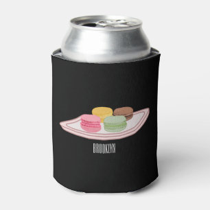 Macaron cartoon illustration can cooler