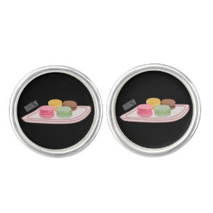 Macaron cartoon illustration cufflinks