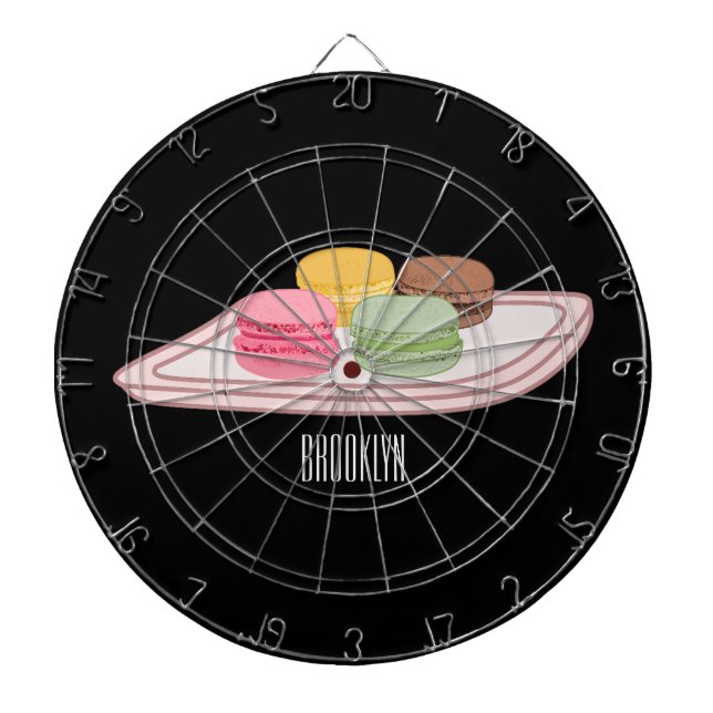 Macaron cartoon illustration  dart board (Front)