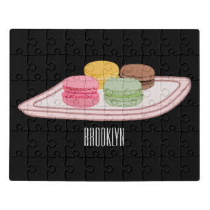 Macaron cartoon illustration  jigsaw puzzle