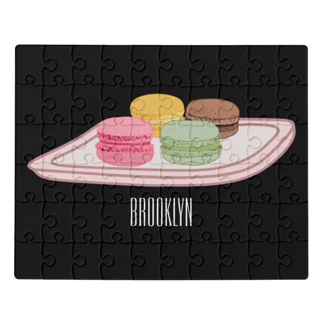Macaron cartoon illustration  jigsaw puzzle (Puzzle Horizontal)