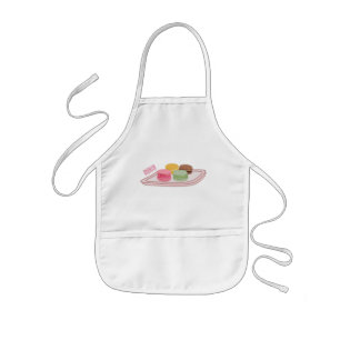 Macaron cartoon illustration kids' apron