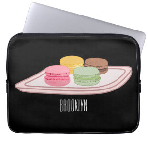 Macaron cartoon illustration laptop sleeve
