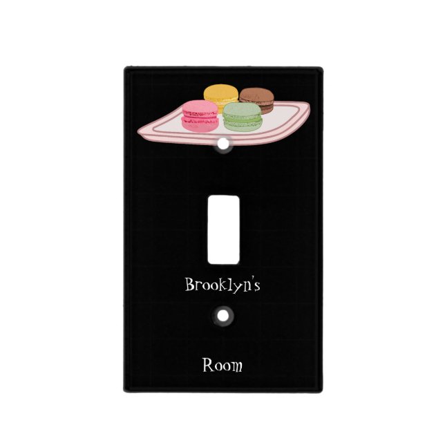 Macaron cartoon illustration light switch cover (Front)