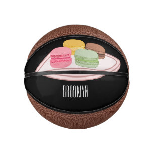 Macaron cartoon illustration  mini basketball