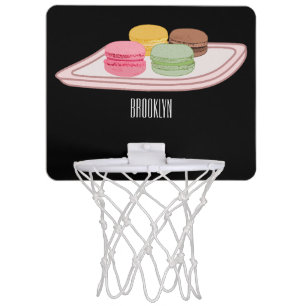 Macaron cartoon illustration mini basketball hoop
