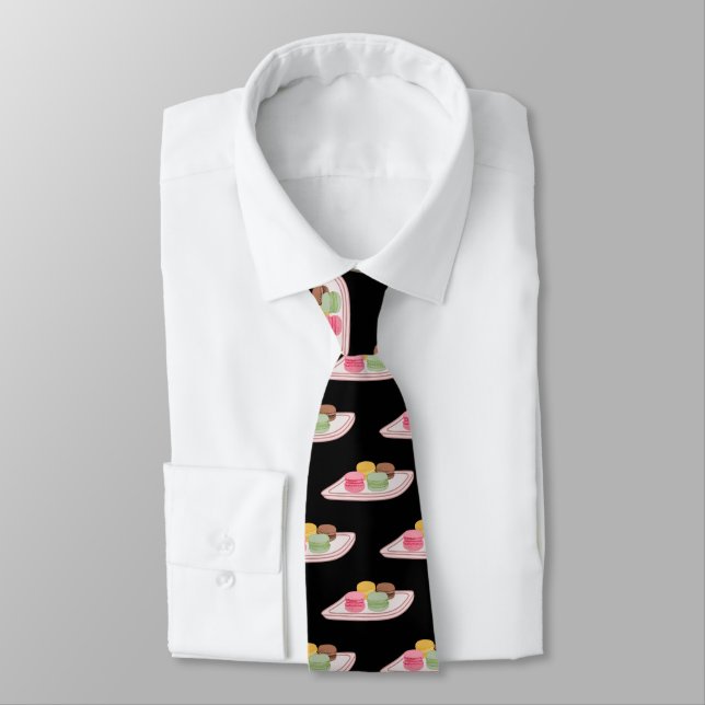 Macaron cartoon illustration  neck tie (Tied)