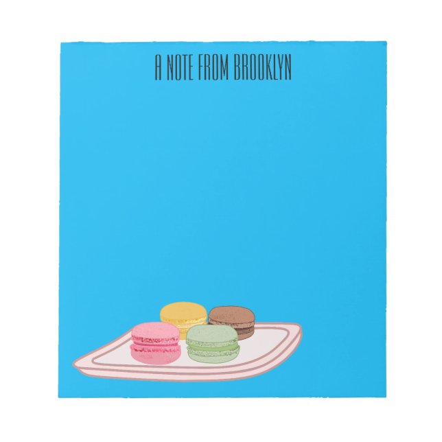 Macaron cartoon illustration  notepad (Front)