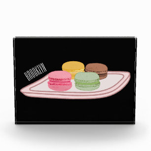 Macaron cartoon illustration  photo block