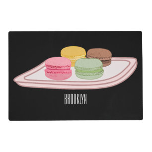 Macaron cartoon illustration placemat