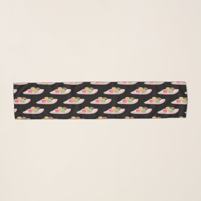 Macaron cartoon illustration  scarf (Front (Horizontal))