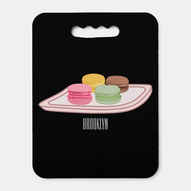 Macaron cartoon illustration  seat cushion (Front Vertical)