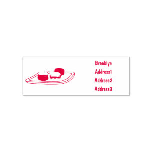 Macaron cartoon illustration self-inking stamp