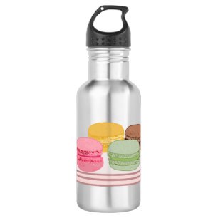 Macaron cartoon illustration  stainless steel water bottle