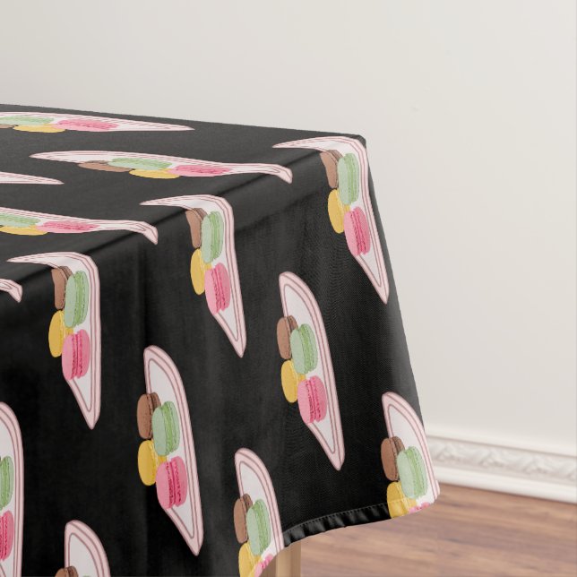 Macaron cartoon illustration  tablecloth (In Situ)