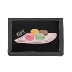 Macaron cartoon illustration trifold wallet