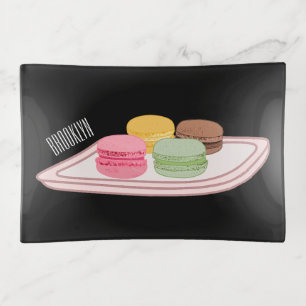 Macaron cartoon illustration trinket tray