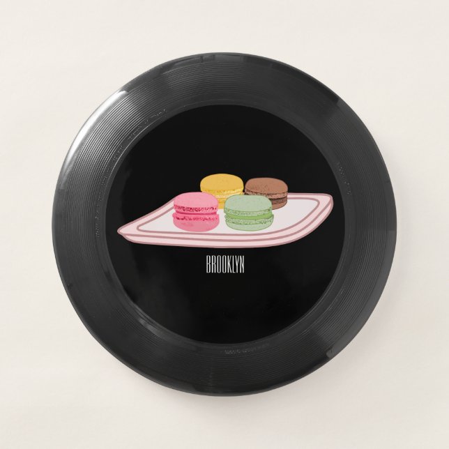 Macaron cartoon illustration  Wham-O frisbee (Front)