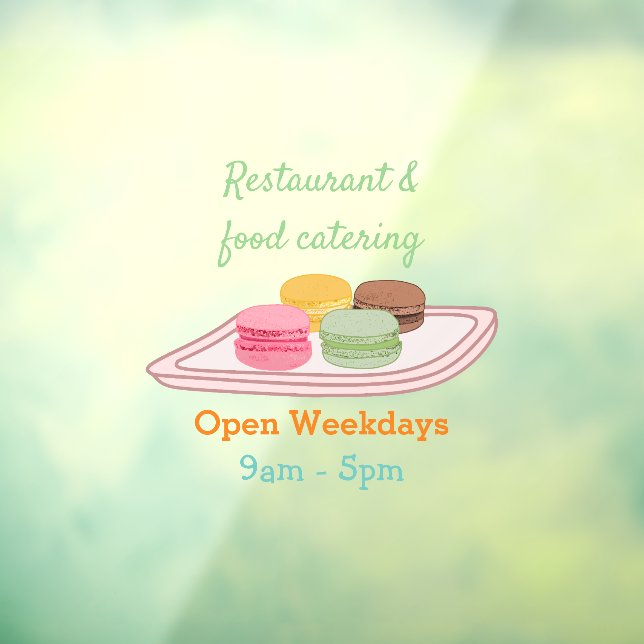 Macaron cartoon illustration window cling (Sheet 3)