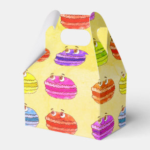 Macaron Cartoon Pattern Painting Favor Boxes