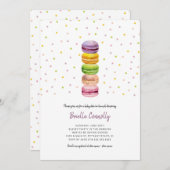 Macaron confetti baby shower brunch invitation (Front/Back)