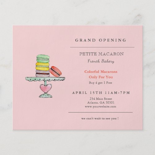 Macaron Cookie shop Grand Opening   Flyer